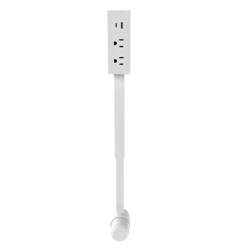 JHD 2 AC Outlet Extender Feature USB-A,USB-C- 22" for to 27" Extension, US Plug for Reachable Spaces